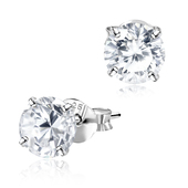 Round CZ Stud Earring ST-8-RS